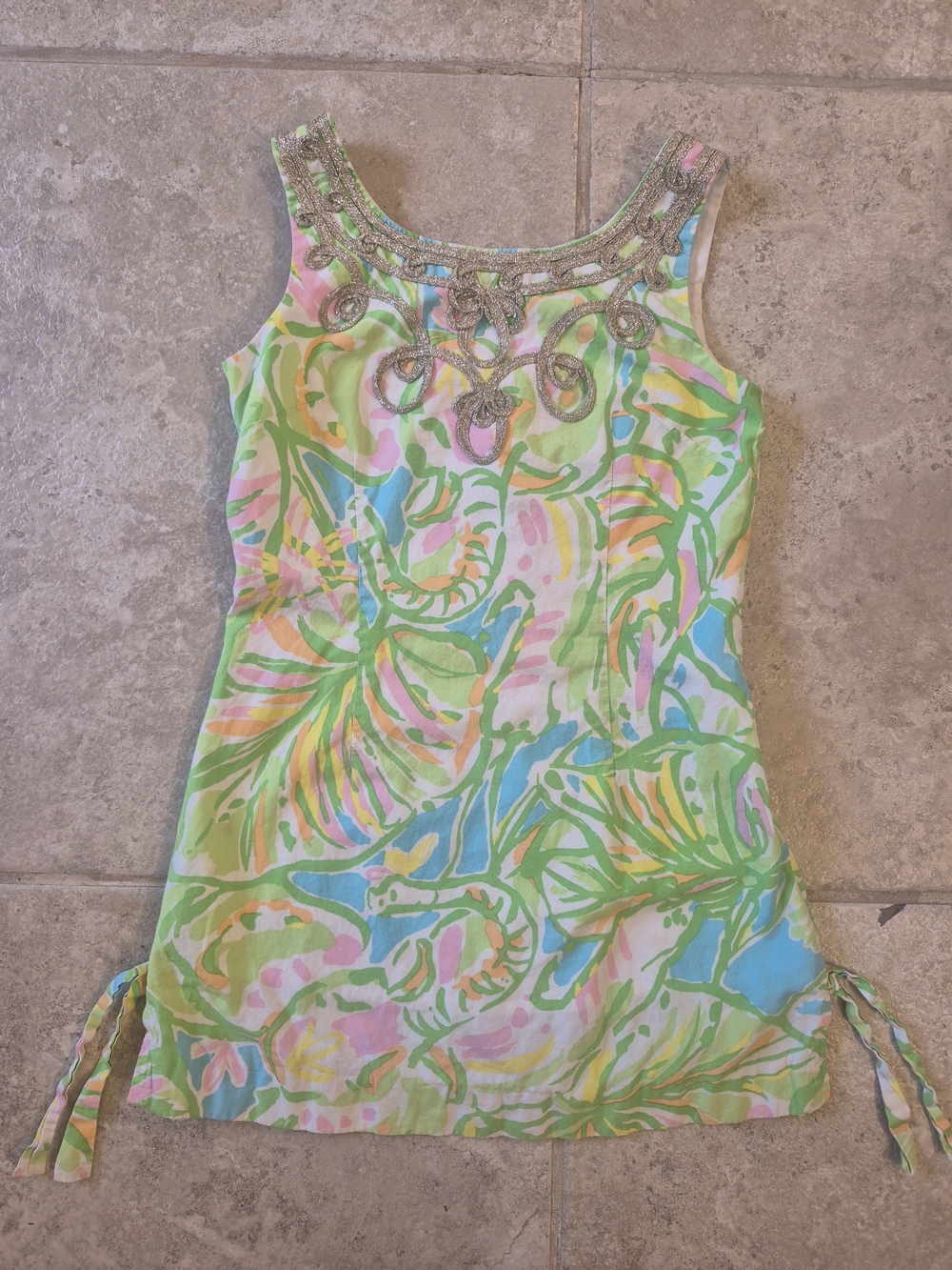 Lilly Pulitzer Pastel Multicolor Swim Cover-Up with Embellished Trim